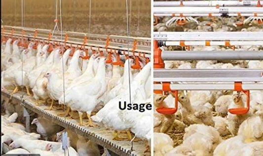 Automatic 360° Poultry Water Nipple Drinker with Leakproof Saddles | All-Direction Chicken Waterer for Clean & Continuous Hydration cjfarms.in