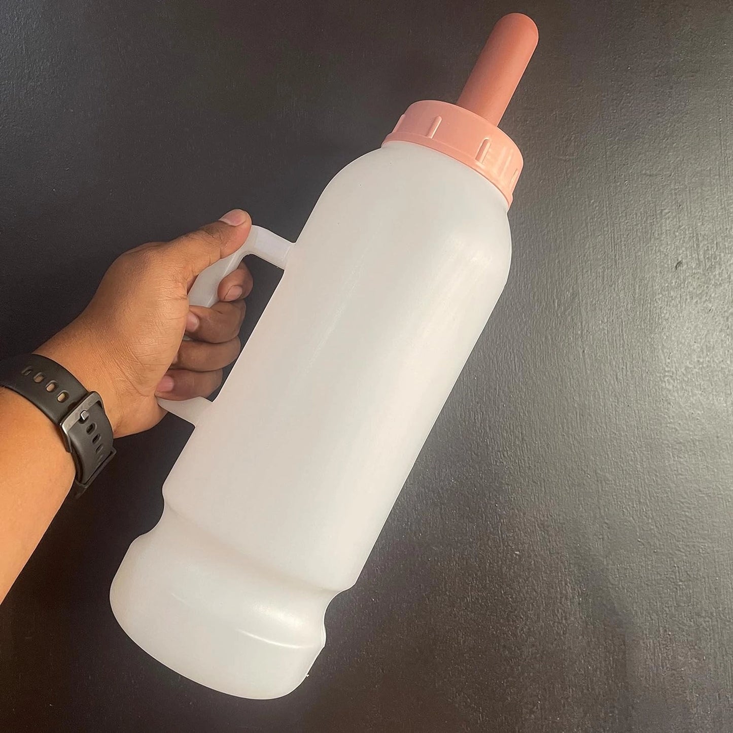 Heavy-Duty 2L Calf Milk Feeding Bottle with Food-Grade Nipple | Durable Livestock Feeder for Calves | Safe & Hygienic Farm Feeding Bottle