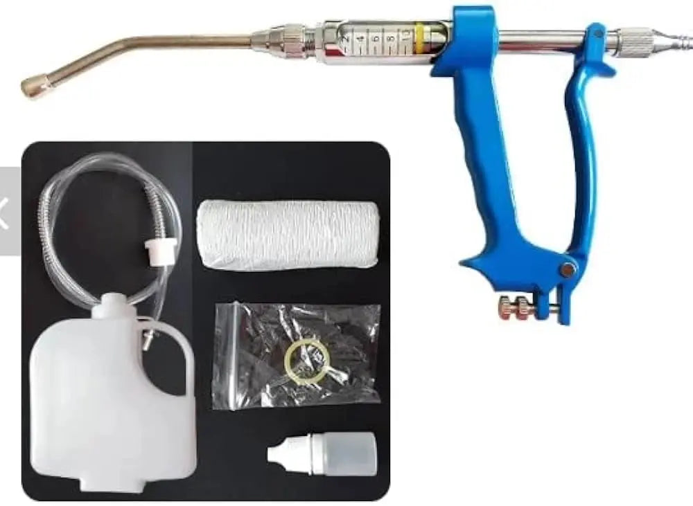 30ml Automatic Animal Drenching Gun with 2.5L Medicine Bottle | Continuous Metal Veterinary Oral Doser for Goats, Sheep & Cattle | Livestock Liquid Dosing Syringe Tool cjfarms.in