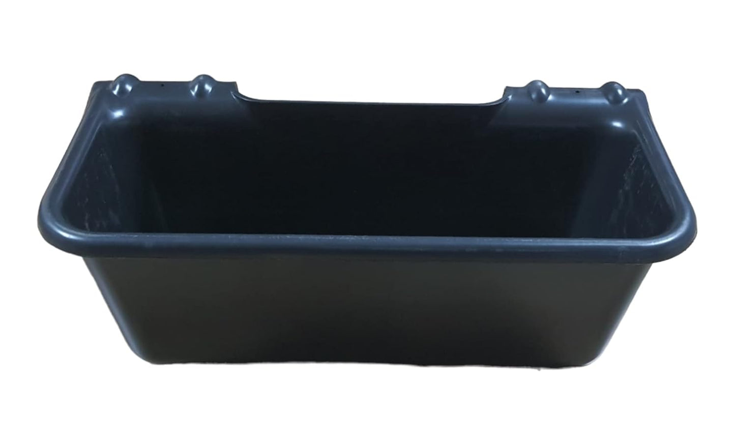2ft Goat Feeder Box | Easy Hang Livestock Feeding Trough for Goats & Sheep | Heavy Duty Plastic Feed Container CJ farms and Agritech