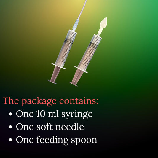 10ml Bird Hand Feeding Syringe Feeder Spoon with Soft Needle | Safe Feeding Tool for Baby Birds, Parrots, Finches & Small Birds