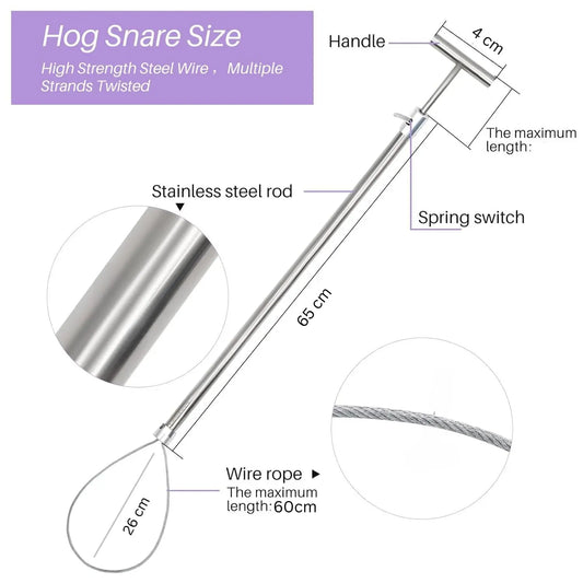 Stainless Steel Animal Control Pole | Dog Catcher Pole, Pig Holder & Livestock Catcher | Safe & Humane Animal Handling Tool cjfarms.in