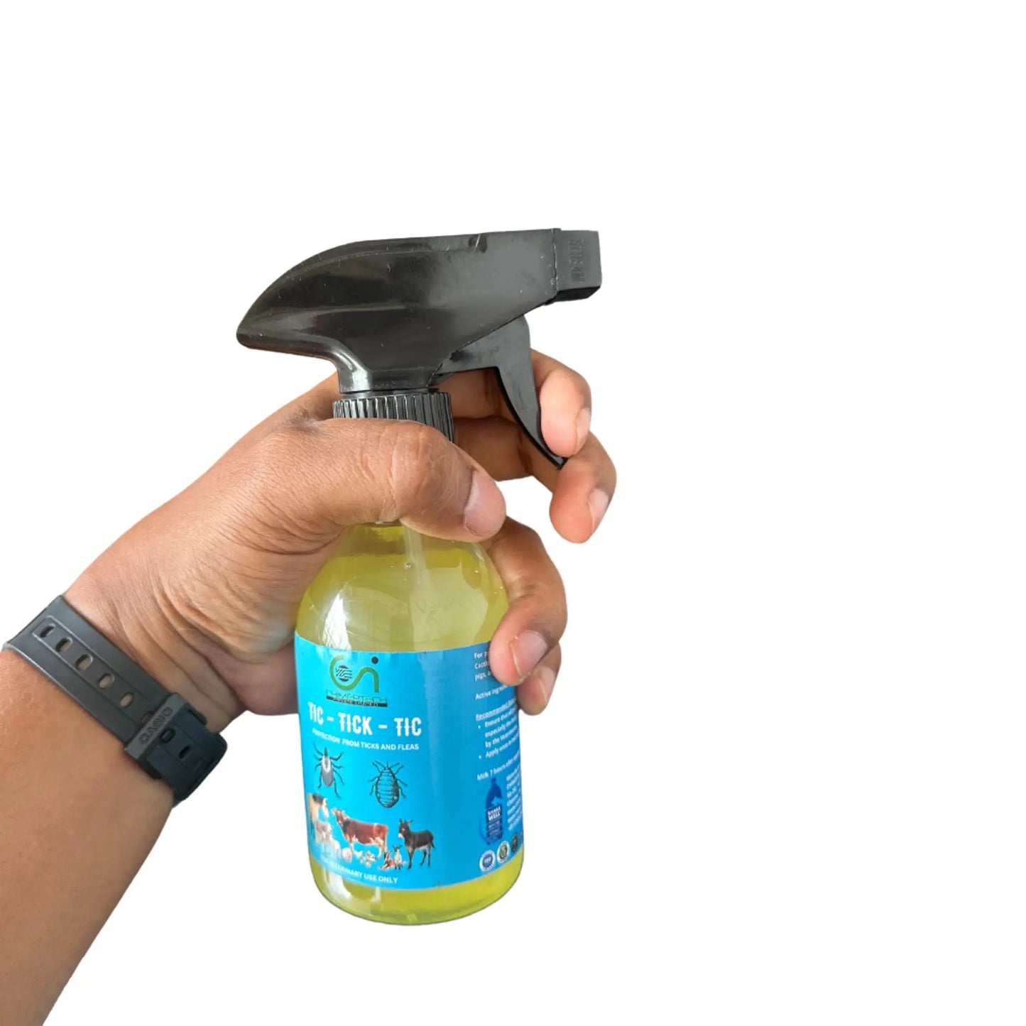 Tick Control Spray 200ml for Cows & Goats | Safe for All Ages | Effective Tick & Parasite Protection for Livestock cjfarms.in