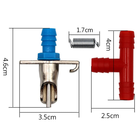 Automatic Rabbit Nipple Drinker | Double Spring Stainless Steel Water Nipple Feeder | Pet & Farm Rabbit Watering System