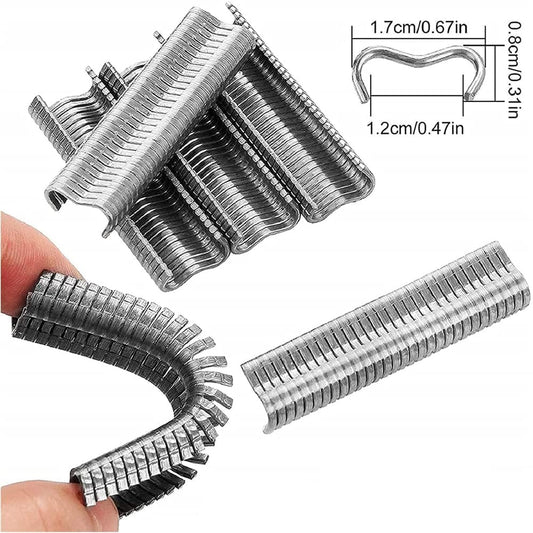 Hog Ring M Clips Staples | Heavy-Duty M-Type Rings for Bird, Rabbit & Chicken Mesh Cages | Ideal for Wire Fencing & Cage Installation