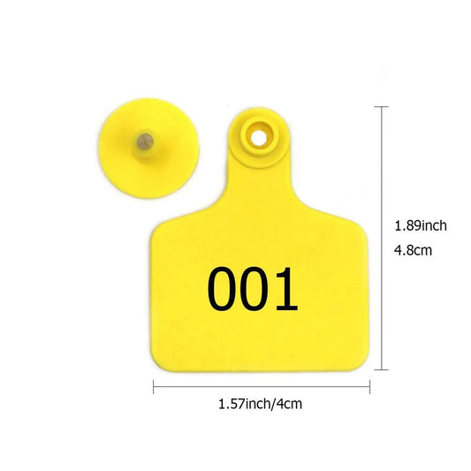 Livestock Ear Tags – 100 Sequential Numbered Tags for Goats, Pigs, Cattle & Sheep | Random Color Identification Tags | Easy Application cjfarms.in