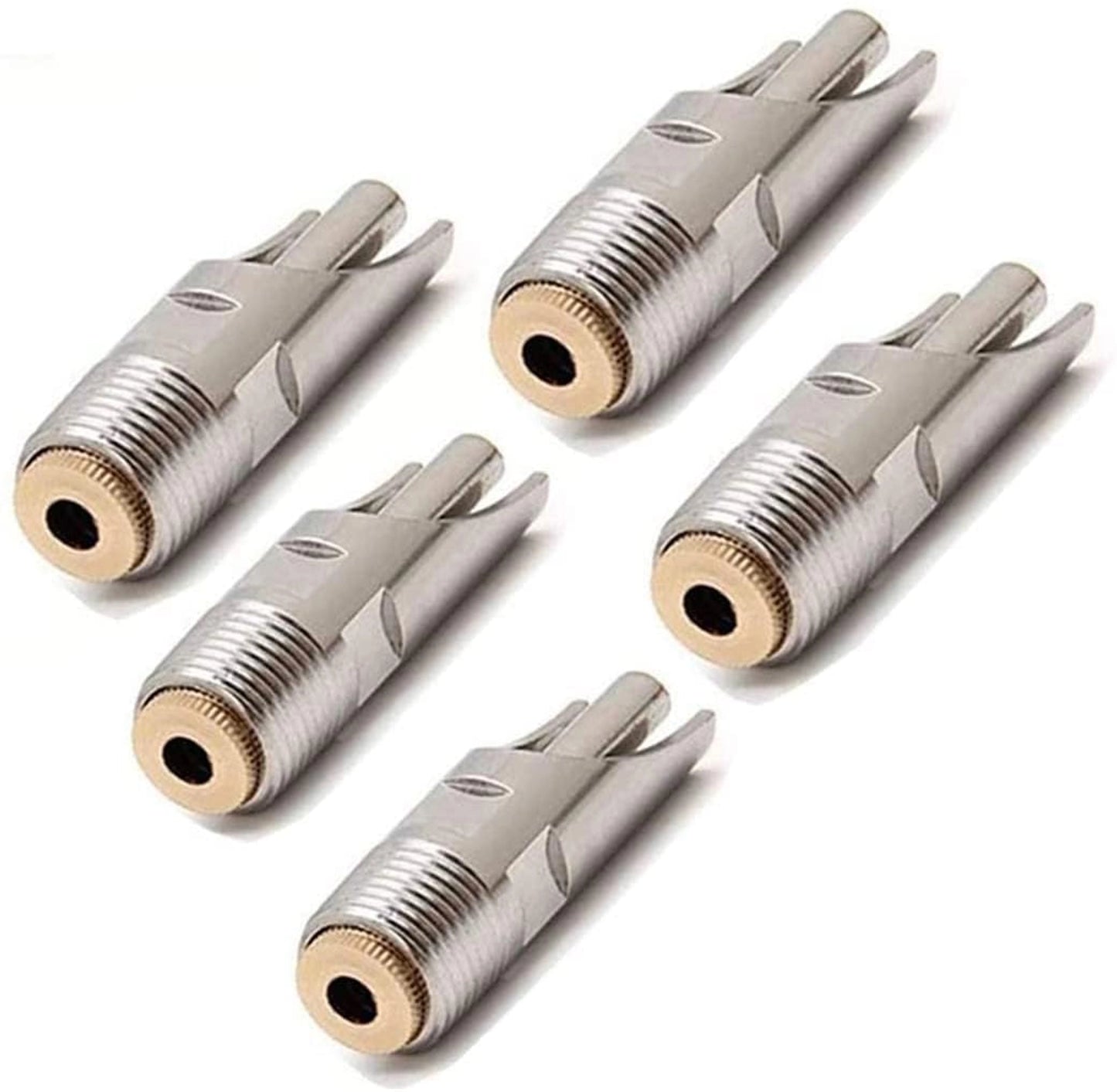 Stainless Steel 1/2 Inch Automatic Pig Nipple Drinker (Pack of 5) | SS 202 Grade Heavy-Duty Hog Water Nipple for Pigs & Piglets