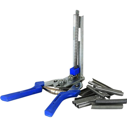 Hog Ring Plier Tool with M Clips Staples | Heavy-Duty M Ring Tool for Poultry, Pet, Chicken Cage & Wire Fencing Installation