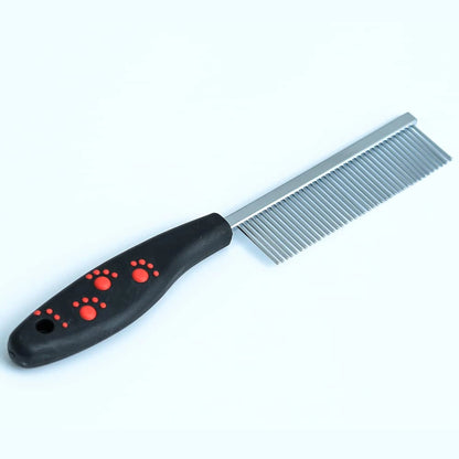 Stainless Steel Grooming Comb for Dogs, Cats & Rabbits | Durable Pet Detangler Comb for Shedding, Mats & Daily Grooming