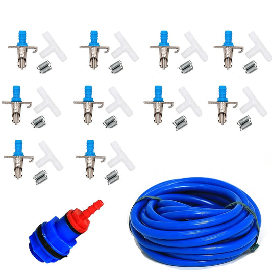 Rabbit Drinking Nipple Combo Pack | Rabbit Nipples + Tank Connector + 8mm Fungus-Free Tube + Reducer | Complete Automatic Watering System