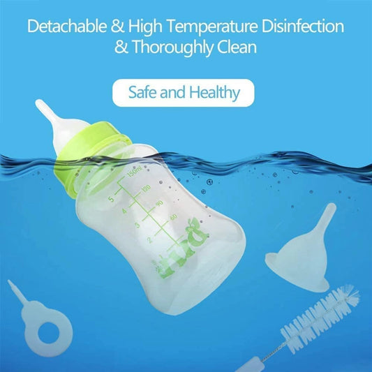 Pet Care Feeding Bottle with Nipple & Cleaning Brush | Safe Milk Feeder for Puppies, Kittens & Small Pets