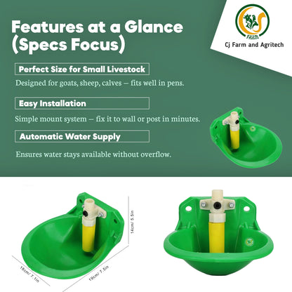 Automatic Water Bowl for Goats & Sheep | Heavy-Duty Livestock Drinker | Durable Farm Watering System My Store