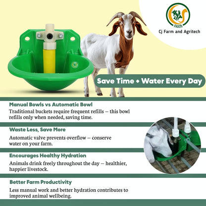 Automatic Water Bowl for Goats & Sheep | Heavy-Duty Livestock Drinker | Durable Farm Watering System My Store
