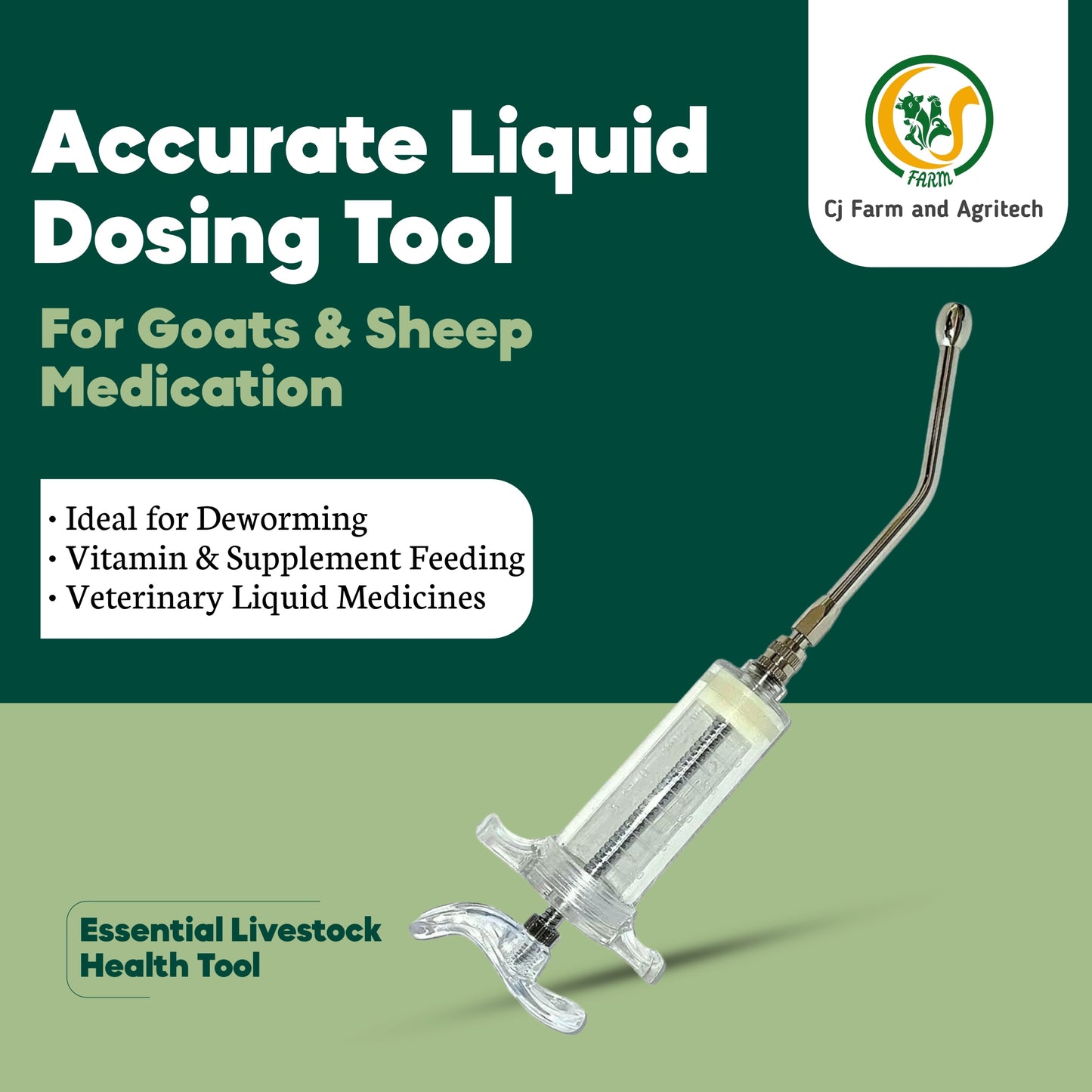 Oral Drencher for Goats & Sheep | Veterinary Medicine Feeder | Easy Liquid Feeding Tool for Livestock My Store