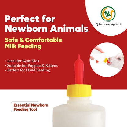 Bottle Topper Nipple for Goats, Puppies & Kittens | Soft Feeding Teat for Newborn Animals | Easy Bottle Attachment My Store