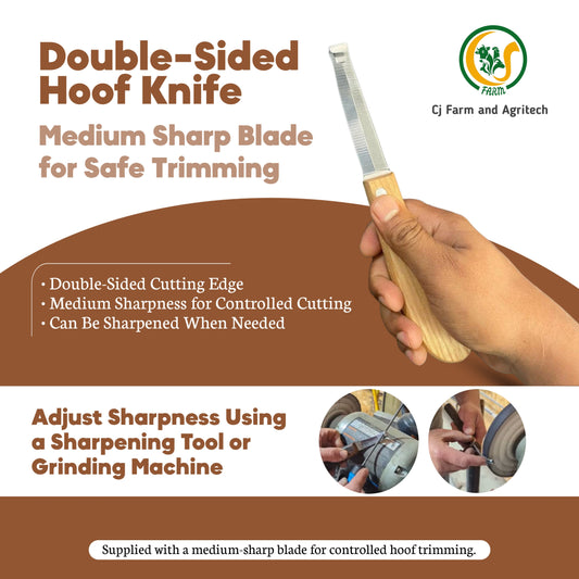 Hoof Trimming Knife for Cows, Horses & Goats | Sharp Stainless Steel Farrier Tool for Hoof Care & Grooming cjfarms.in