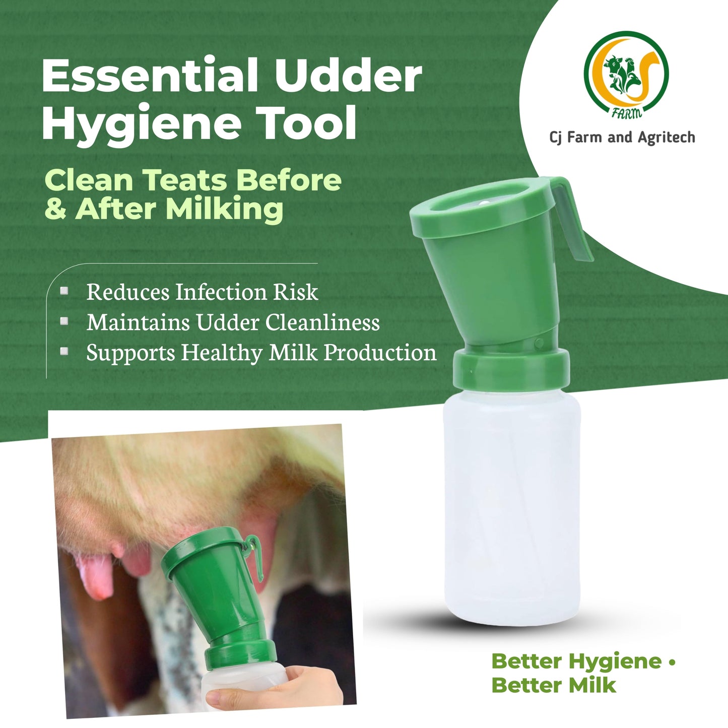 300ml Teat Dip Cup for Dairy Cows & Goats | Durable, Easy-to-Clean Udder Hygiene Cup | Ideal for Dairy Farms & Smallholdings cjfarms.in