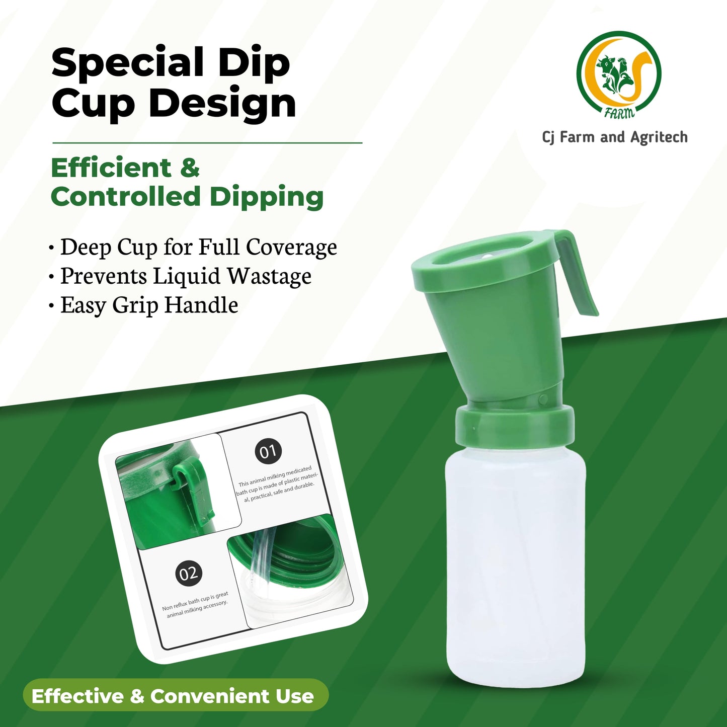 300ml Teat Dip Cup for Dairy Cows & Goats | Durable, Easy-to-Clean Udder Hygiene Cup | Ideal for Dairy Farms & Smallholdings cjfarms.in