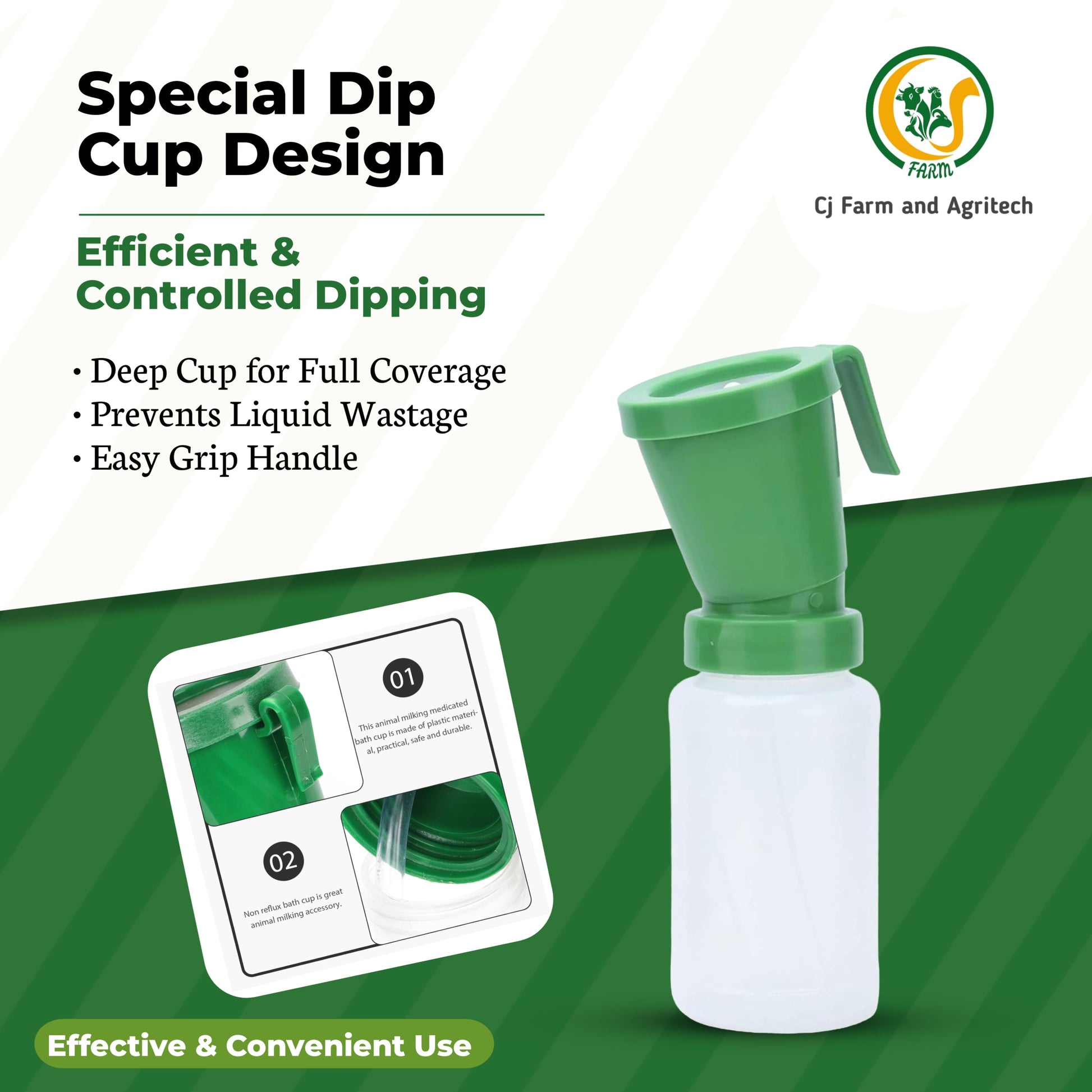 300ml Teat Dip Cup for Dairy Cows & Goats | Durable, Easy-to-Clean Udder Hygiene Cup | Ideal for Dairy Farms & Smallholdings cjfarms.in