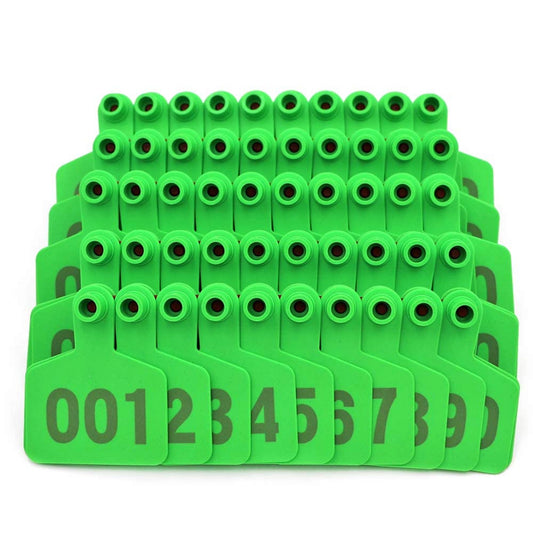 Livestock Ear Tags – 100 Sequential Numbered Tags for Goats, Pigs, Cattle & Sheep | Random Color Identification Tags | Easy Application