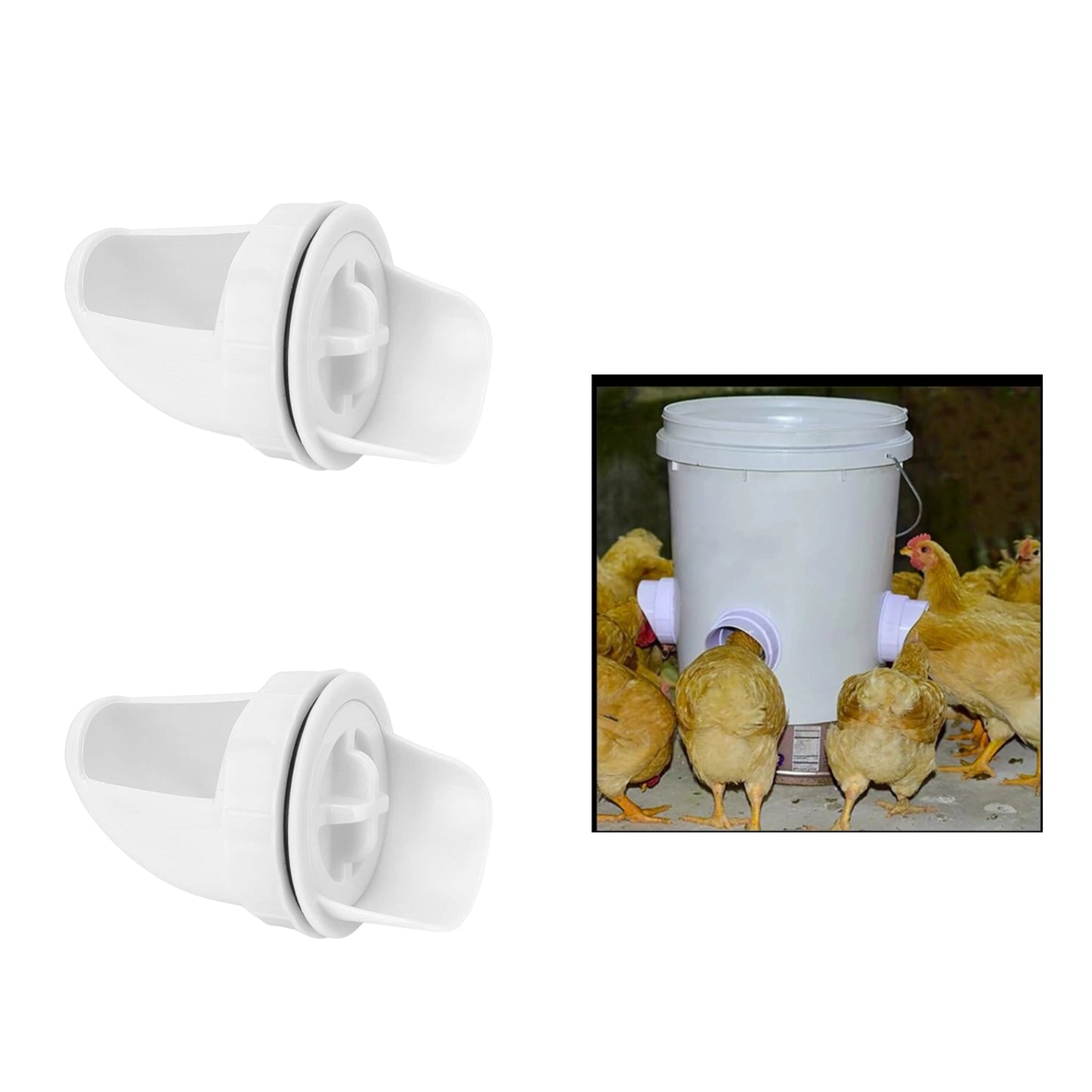 DIY Gravity Chicken Feeder | Rainproof Design for Buckets & Bins | Automatic No-Waste Poultry Feeding System