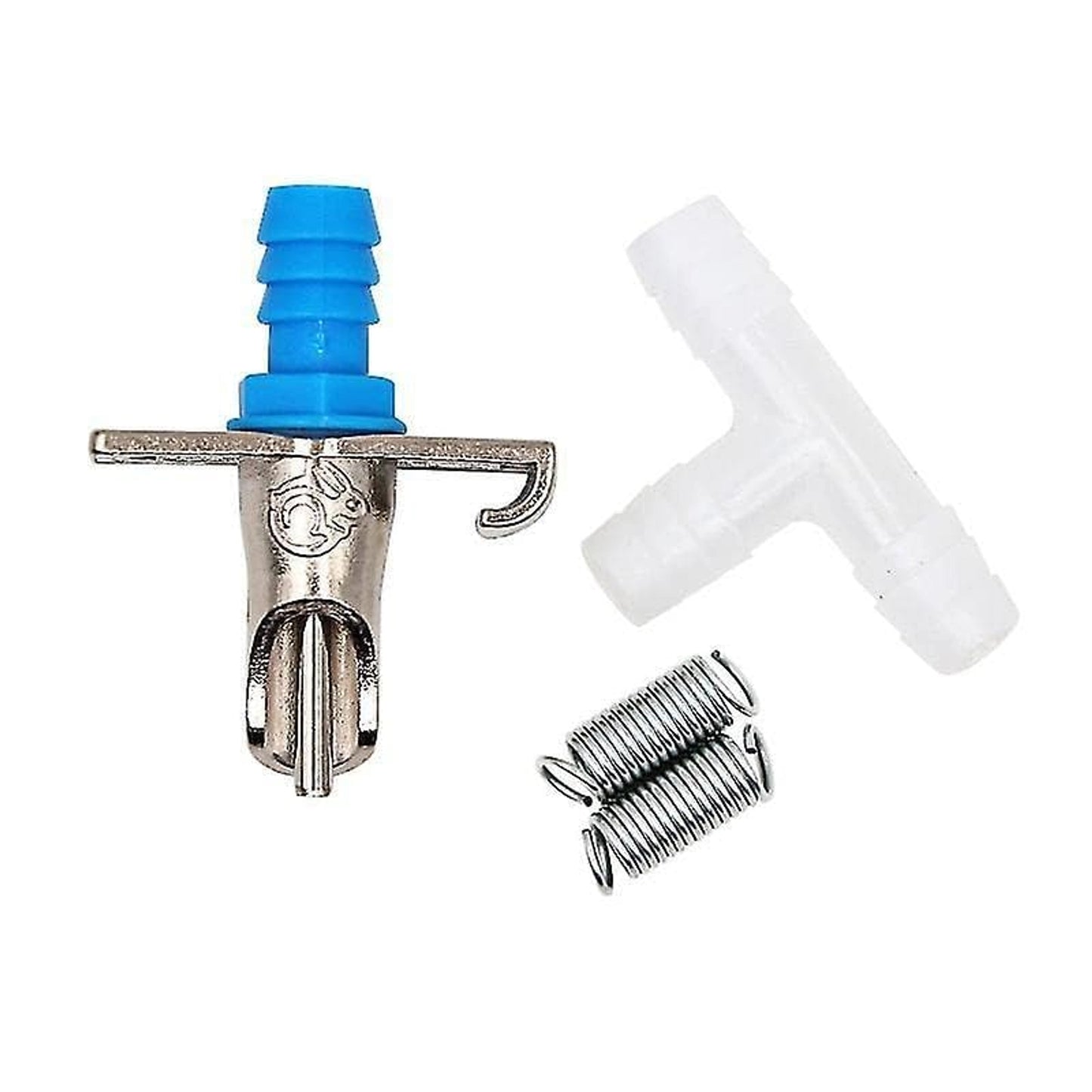 Automatic Rabbit Nipple Drinker | Double Spring Stainless Steel Water Nipple Feeder | Pet & Farm Rabbit Watering System