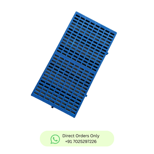Plastic Slatted Cage Floor for Puppies & Cats – 2x1 ft (60x30 cm) | Durable, Hygienic & Non-Slip Pet Flooring Panel cjfarms.in