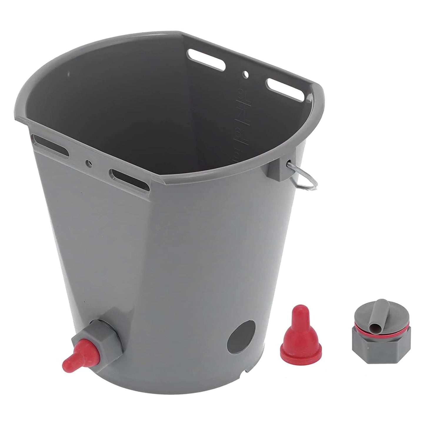 8L Goat & Lamb Milk Feeding Bucket with 5 Replaceable Nipples | Durable Multi-Teat Feeder for Kids & Lambs | Easy Group Feeding System