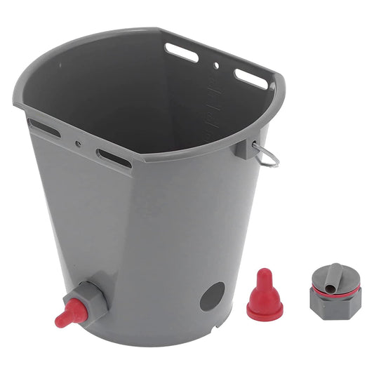 8L Goat & Lamb Milk Feeding Bucket with 5 Replaceable Nipples | Durable Multi-Teat Feeder for Kids & Lambs | Easy Group Feeding System
