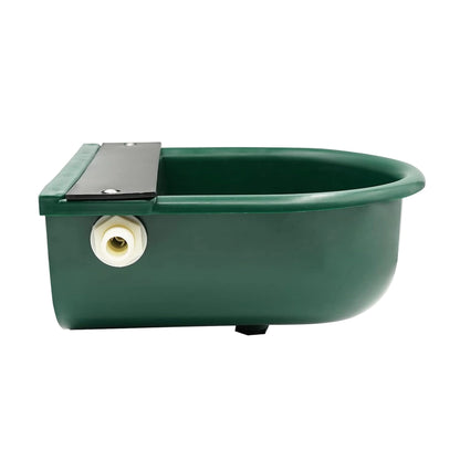 Automatic Water Bowl 4L for Cows, Goats, Sheep & Buffalo | Unbreakable Plastic Livestock Drinking Bowl with Float Ball Valve – Durable Farm Water Feeder (Green)