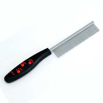 Stainless Steel Grooming Comb for Dogs, Cats & Rabbits | Durable Pet Detangler Comb for Shedding, Mats & Daily Grooming