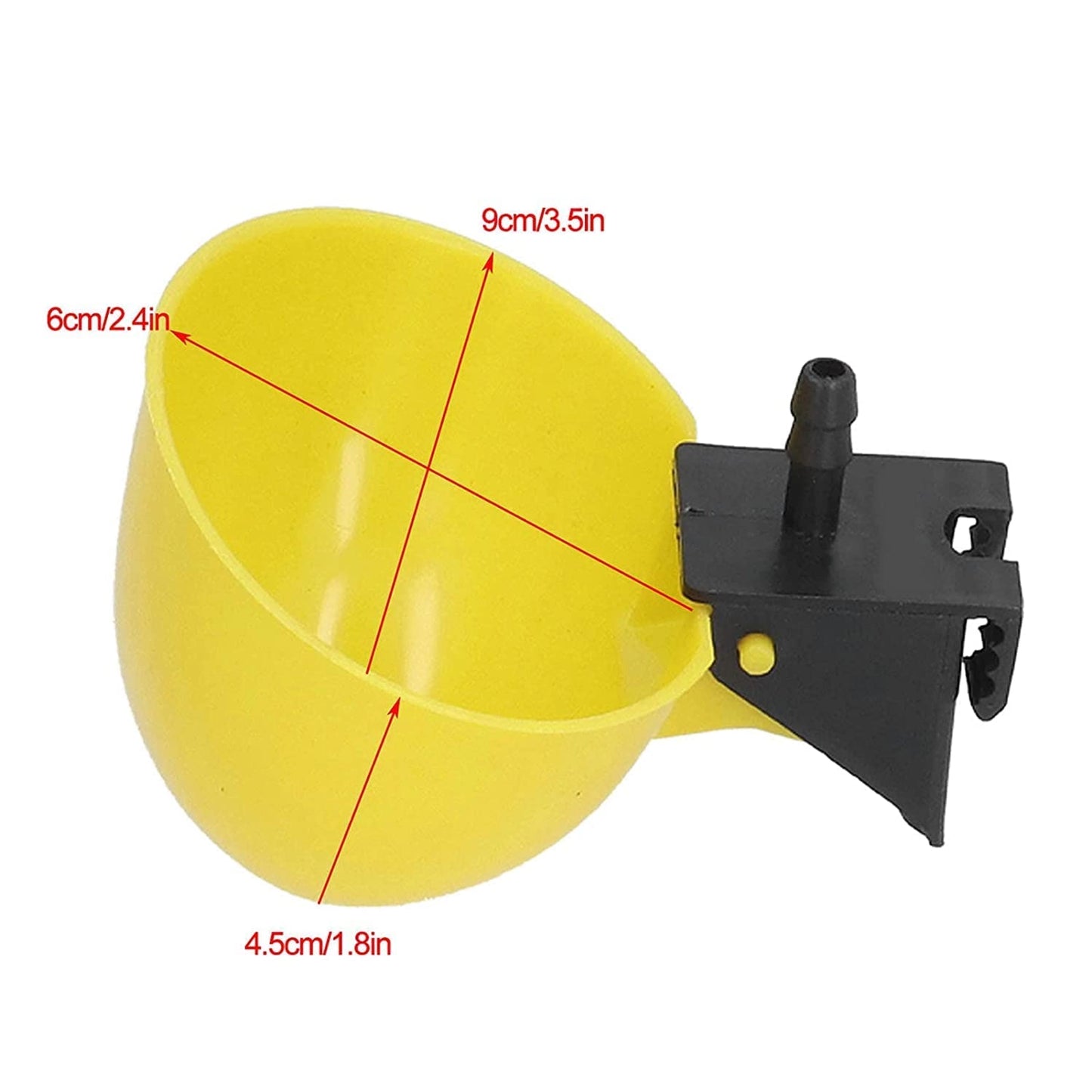 Automatic Bird Drinker – Pack of 5 (Yellow) | Ideal Water Feeder for Pigeons, Quails & Chickens | Durable Poultry & Bird Drinker Cups