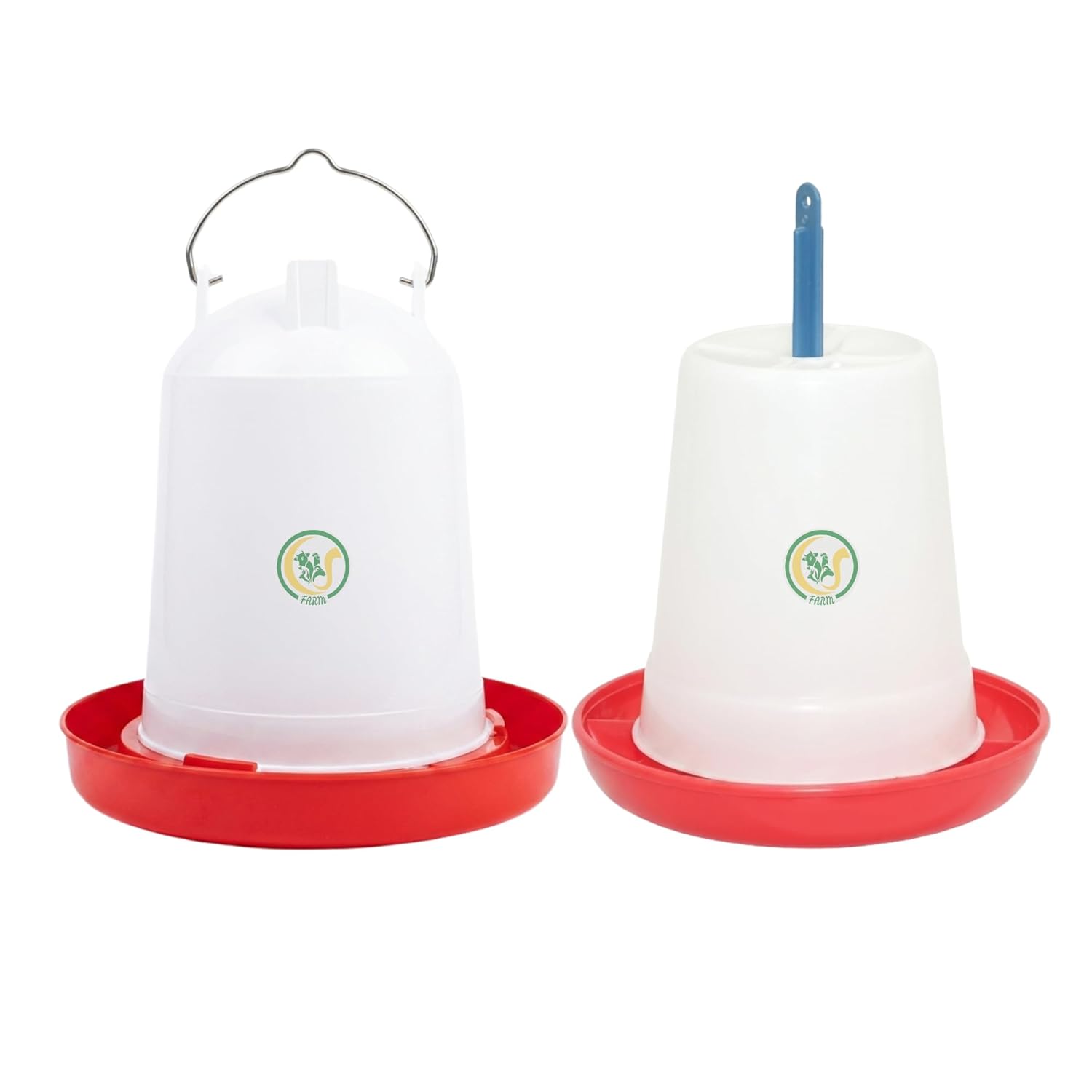 Poultry Feeder & Drinker Combo Set | 3kg Chick Feeder & 3L Water Drinker for Broilers, Layers, Chicks & Poultry Birds CJ farms and Agritech