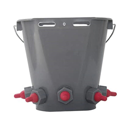 8L Goat & Lamb Milk Feeding Bucket with 5 Replaceable Nipples | Durable Multi-Teat Feeder for Kids & Lambs | Easy Group Feeding System