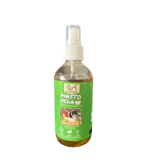 Masto Veda Mastitis Care Oil for Cows & Goats | Supports Subclinical Mastitis Relief & Udder Health | Natural Veterinary Udder Massage Oil