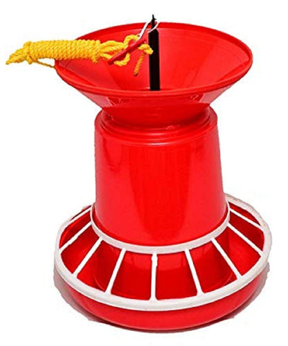 8 KG Jumbo Poultry Feeder with Anti-Waste Grill | Heavy Duty Hanging Feed Dispenser for Chicken, Hen, Duck & Poultry Birds | Plastic Farm Feeder CJ farms and Agritech