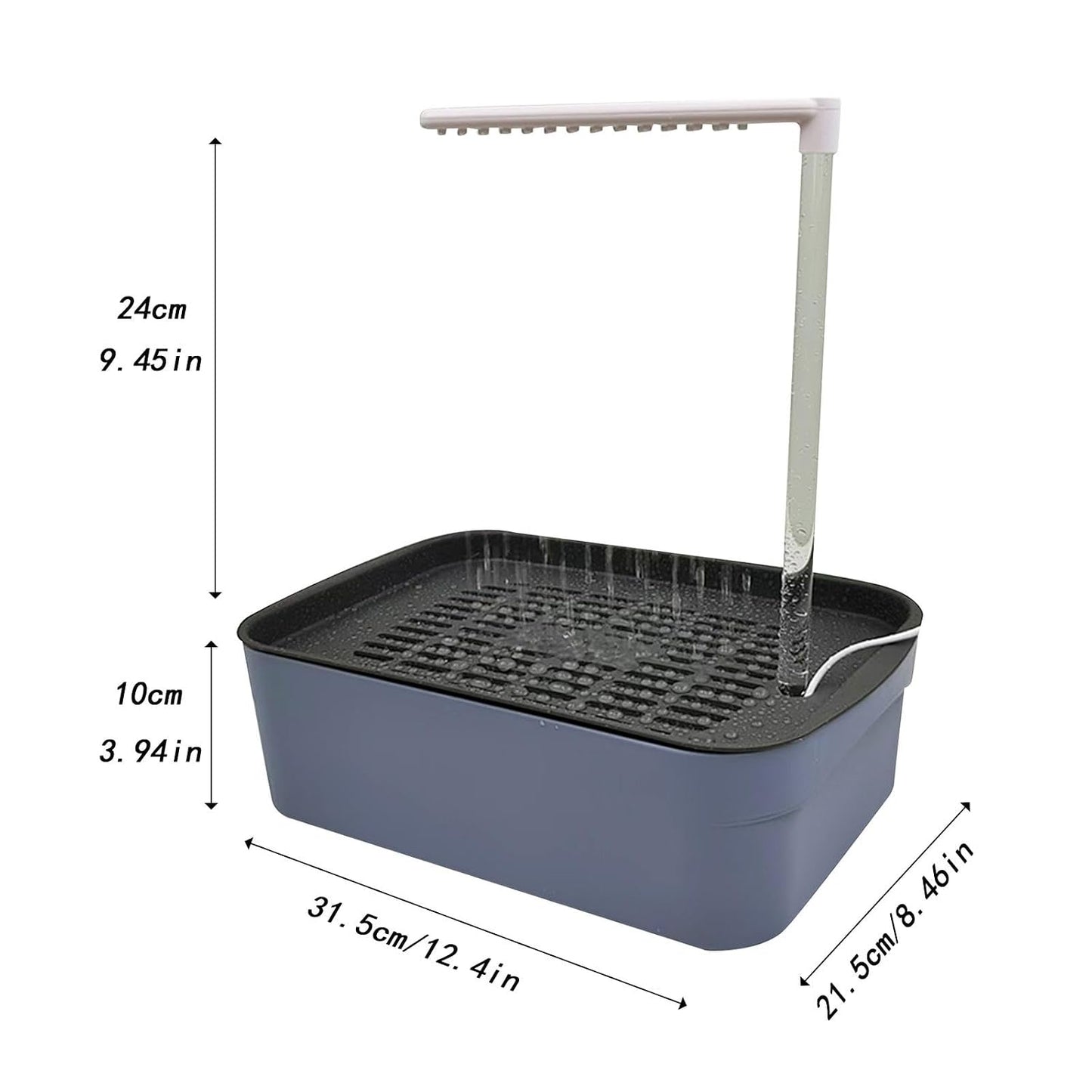 Automatic Bird Bath with Water Pump & Rain Shower | USB Powered Bird Bath Tub for Budgies, Cockatiels, Lovebirds, Parakeets & Small Birds CJ farms and Agritech