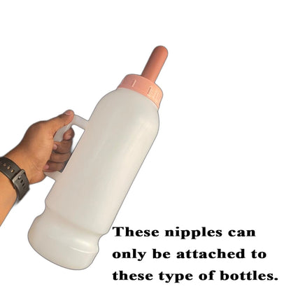 Calf Milk Feeding Bottle Rubber Nipple | Soft, Durable & Food-Grade Teat for Farm Calves | Replacement Feeder Nipple