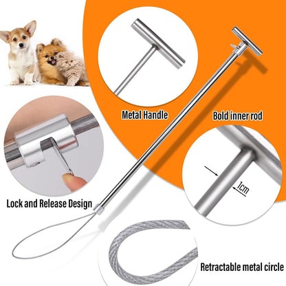 Stainless Steel Animal Control Pole | Dog Catcher Pole, Pig Holder & Livestock Catcher | Safe & Humane Animal Handling Tool