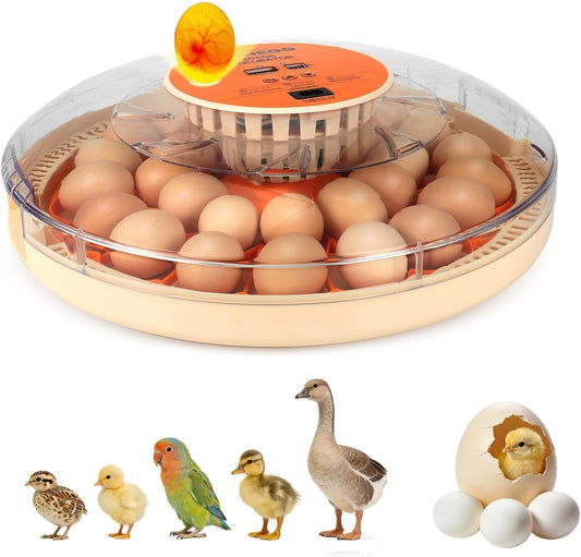 30 Egg Incubator Full Automatic | Digital Temperature & Humidity Display | Built-in Egg Candler | Easy to Clean Poultry Hatching Machine CJ farms and Agritech