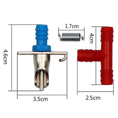 Rabbit Drinking Nipple Combo Pack | Rabbit Nipples + Tank Connector + 8mm Fungus-Free Tube + Reducer | Complete Automatic Watering System cjfarms.in