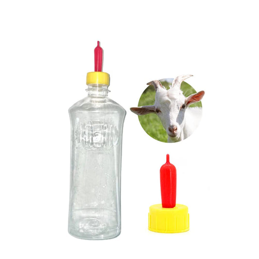 500ml Milk Bottle with Extra Nipple - Ideal for Feeding Baby Goats and Small Animals