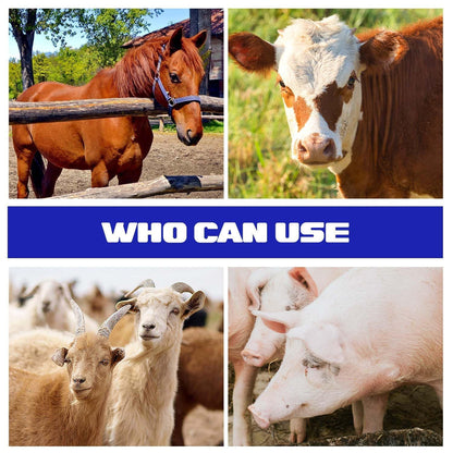 Livestock Scratching Brush for Cattle, Horses, Goats & Sheep | Heavy-Duty 60cm Full-Round Self-Grooming & Massage Brush | Easy-Mount Farm & Dairy Animal Grooming Tool