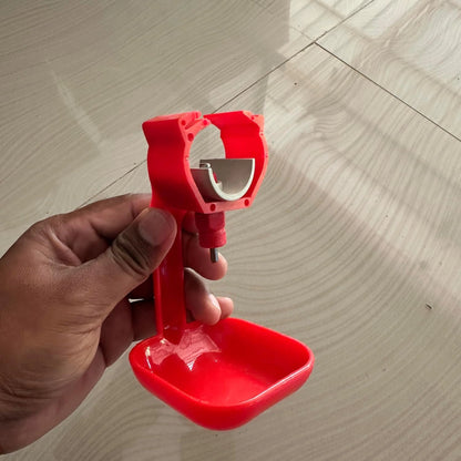 Pack of 5 All-Direction Poultry Nipple Drinker Set with Drip Cups | 360° Chicken Waterer Nipples for Clean & Efficient Hydration