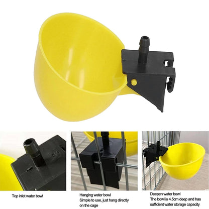 Double Hole Pigeon Feeder (Hanging Type) with Automatic Water Drinking Cups | Outside-Suitable Feeder & Drinker Set – 2 Feeders + 2 Drinkers