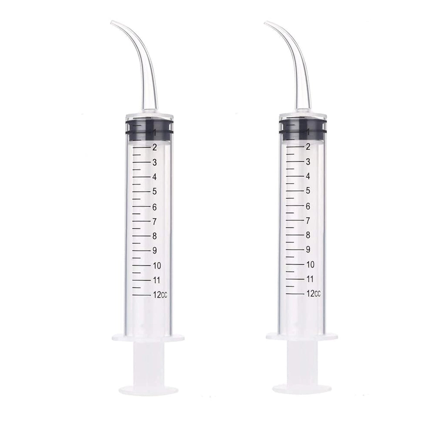 Hand Feeding Syringes with Curved Tip – 12ml (Pack of 2) | Reusable Feeding Syringes for Birds, Puppies, Kittens & Small Animals