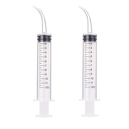 Hand Feeding Syringes with Curved Tip – 12ml (Pack of 2) | Reusable Feeding Syringes for Birds, Puppies, Kittens & Small Animals