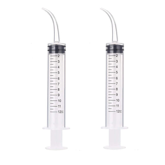 Hand Feeding Syringes with Curved Tip – 12ml (Pack of 2) | Reusable Feeding Syringes for Birds, Puppies, Kittens & Small Animals