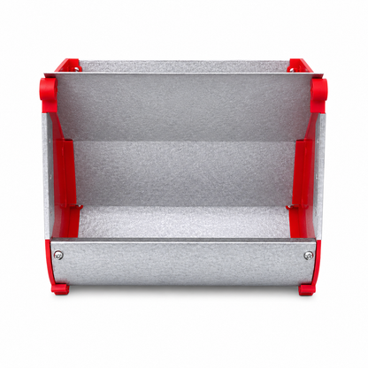 Rabbit Feeder Box 15.5 × 9.5 × 14 cm | Galvanized Metal Cage-Mount Feeding Trough for Rabbits & Small Animals CJ farms and Agritech