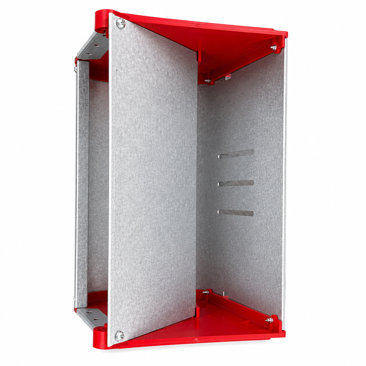 Rabbit Feeder Box 15.5 × 9.5 × 14 cm | Galvanized Metal Cage-Mount Feeding Trough for Rabbits & Small Animals CJ farms and Agritech